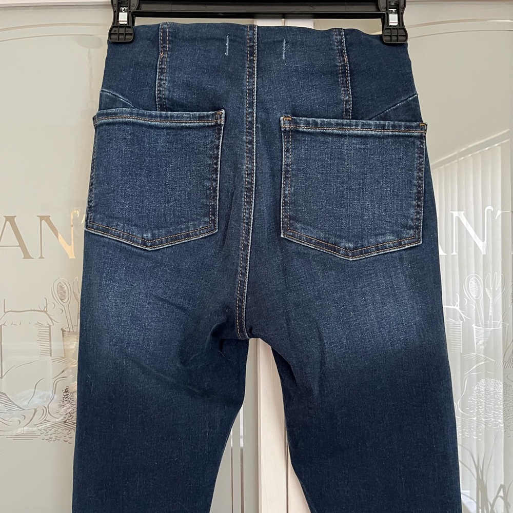 Free People Miles Away Dark Blue Skinny Jeans - Picture 7 of 13
